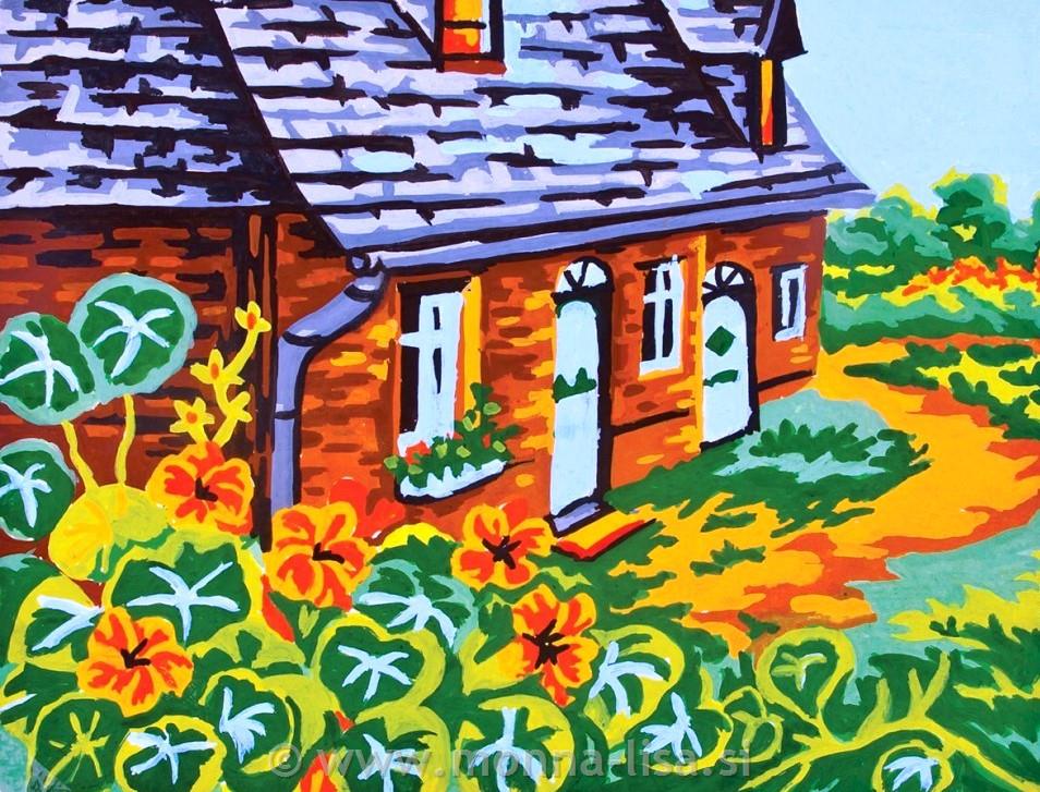 Gobelin s prejicami 18x14 cm