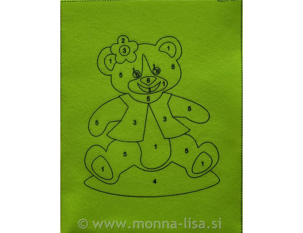 Slika za filcanje 15x20cm - medvedek