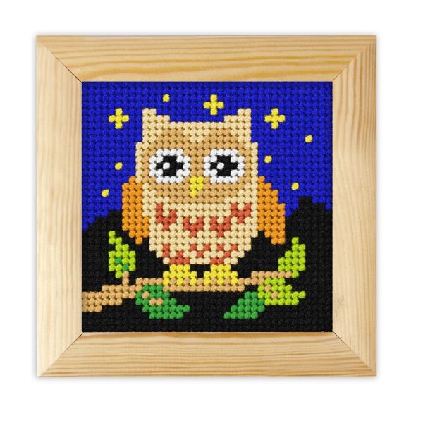 Gobelin z okvirjem in prejico 11x11cm