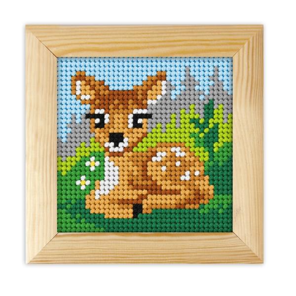 Gobelin z okvirjem in prejico 11x11cm