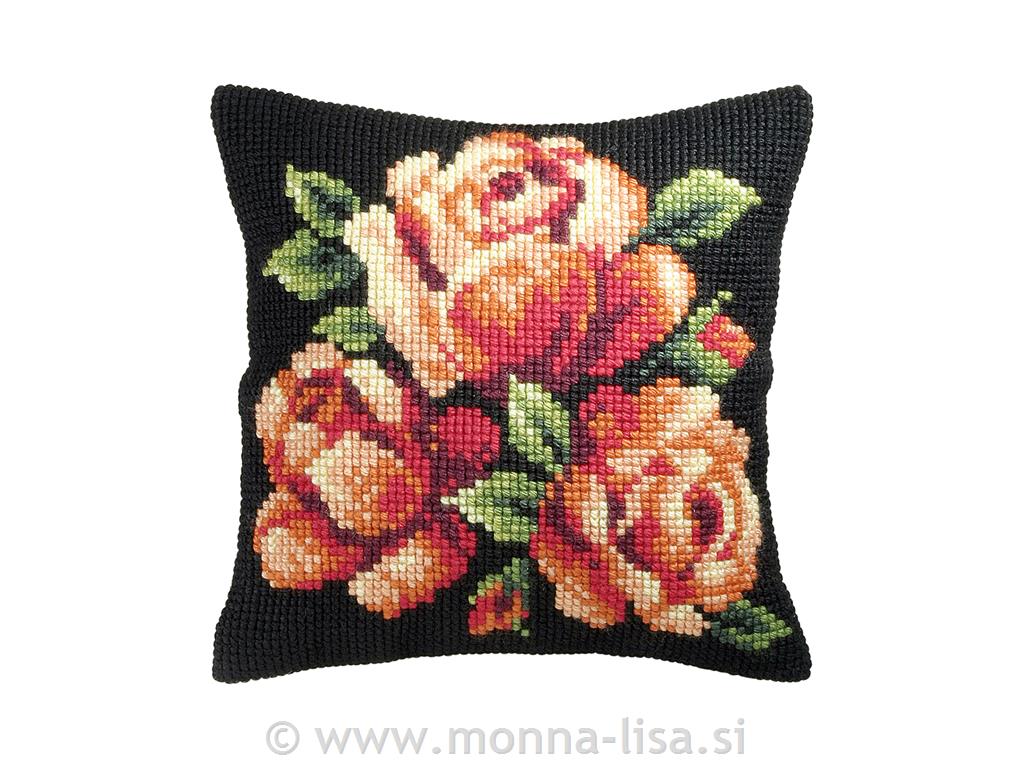 Blazina za vezenje 40x40cm - vrtnica