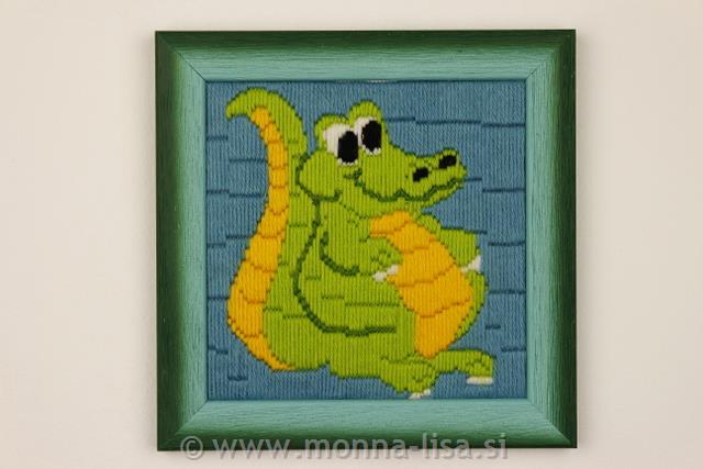 Gobelin s prejicami 15x15cm dolgi vbod