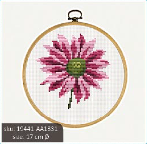 Slika za vezenje aida z okvirjem 14cm