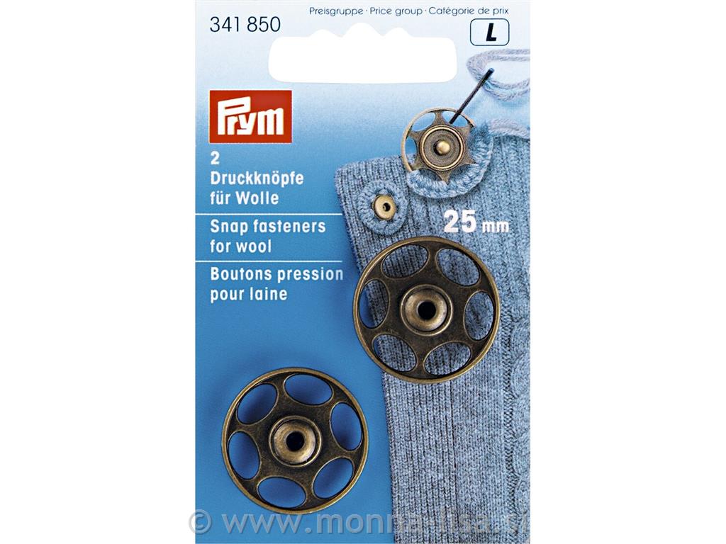 Pritiskač prišivni za volno 25mm/2kosa