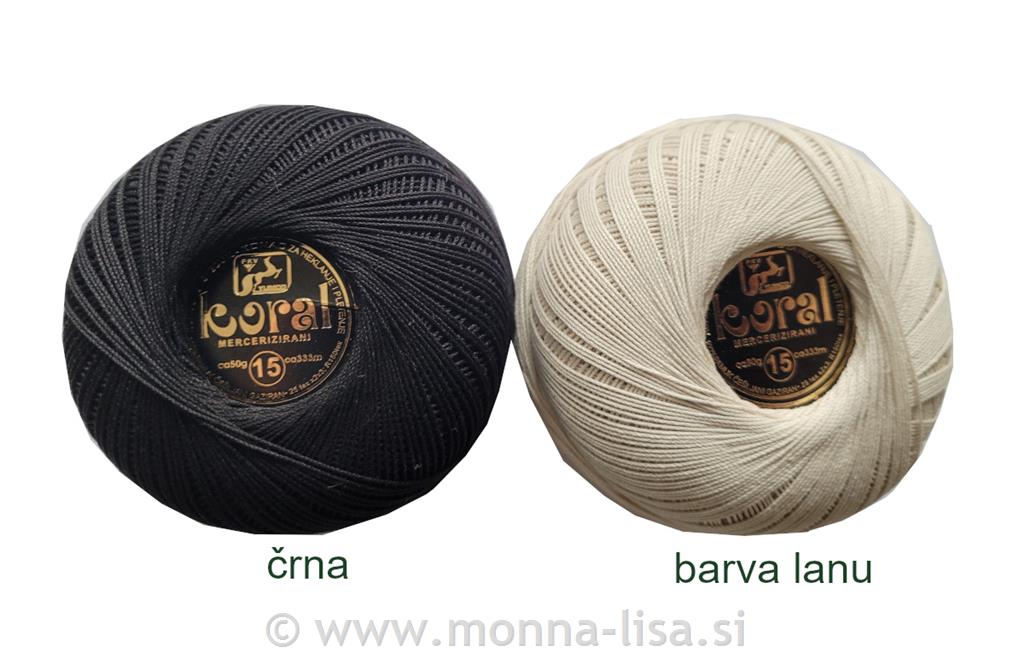 Koral 15 - bombažna preja 50g