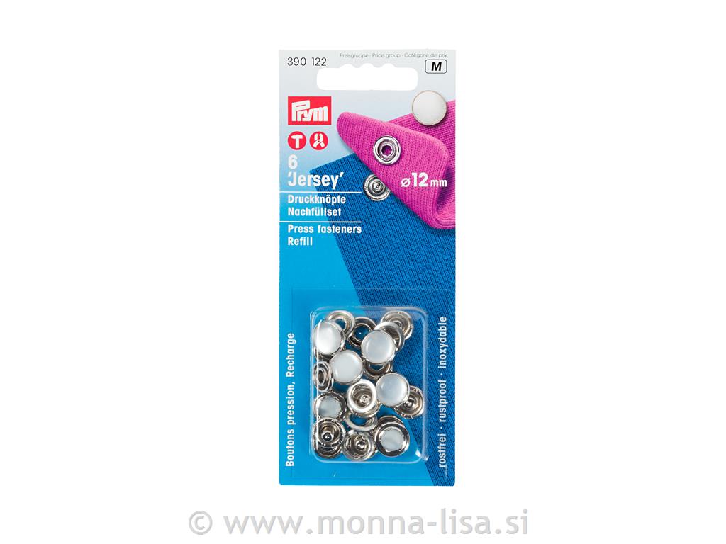 Priti.JERSEY-polni 12mm/bele perle-6 kos