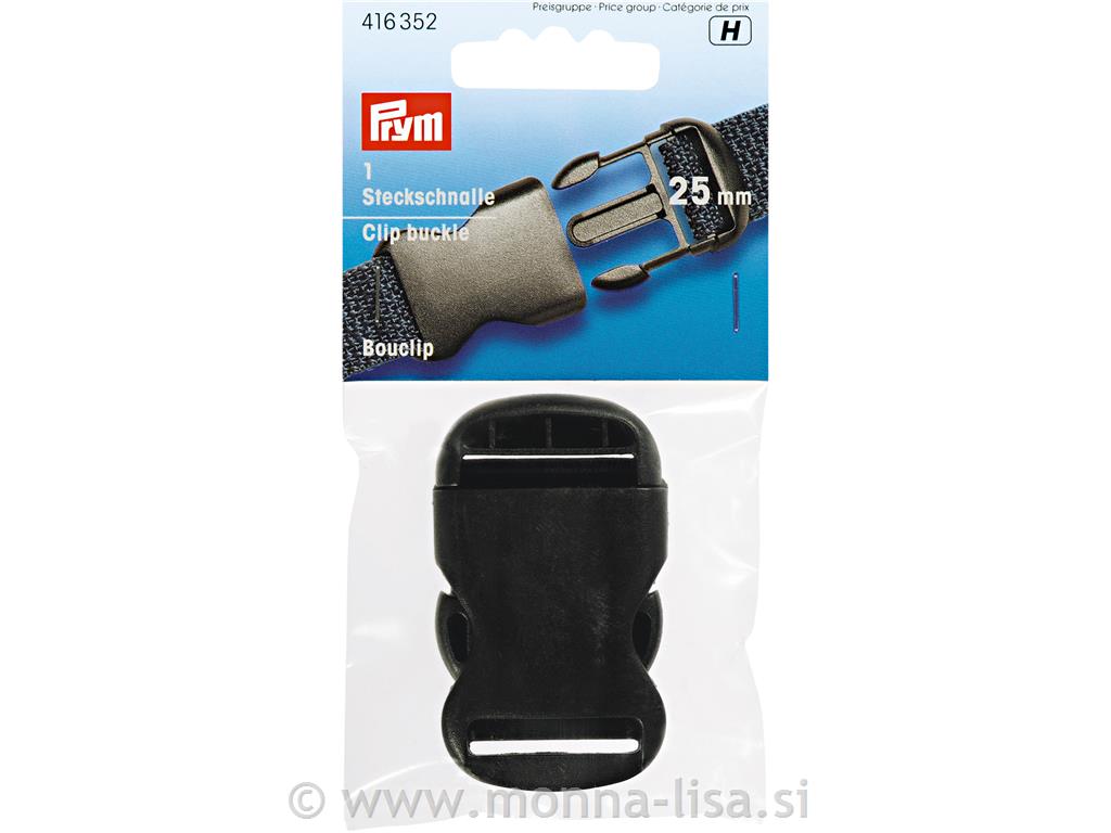 Zaponka za nahrbtnike.25mm/črna - 1 kos