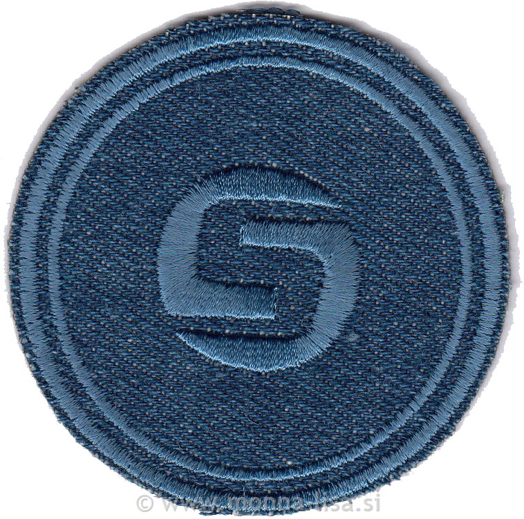 Našitek - krog S jeans