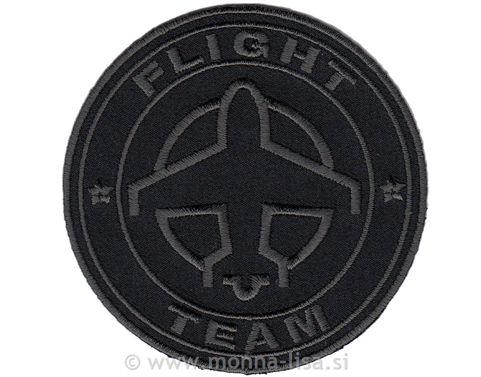 Našitek - Flight team črn