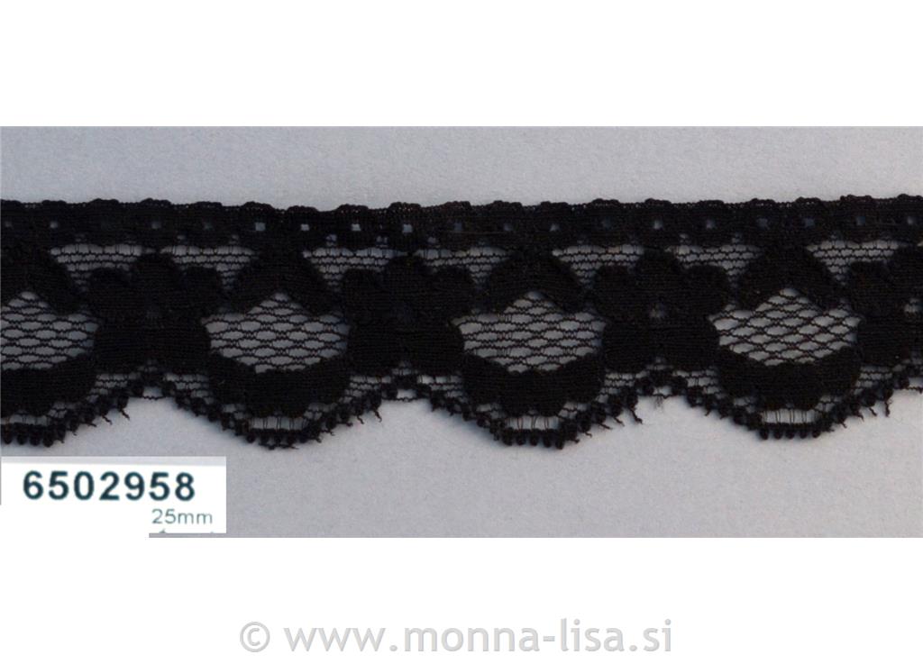Čipka elastična 25mm / 25m