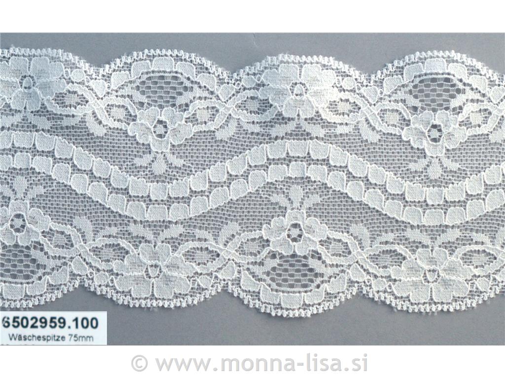 Čipka elastična 75mm / 10m