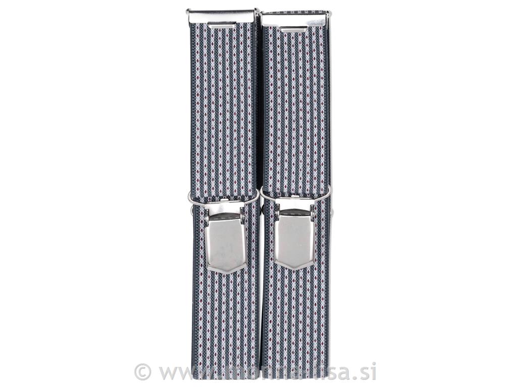 Naram. za hlače 30mm/120cm-t.sive/rdeč