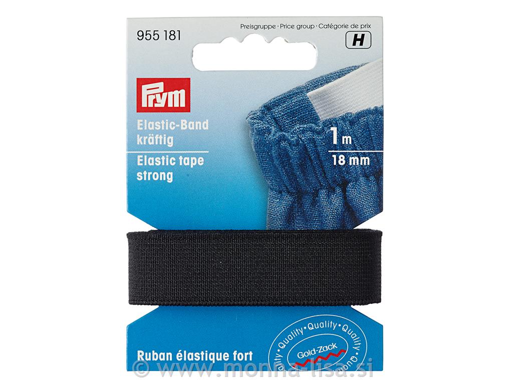 Elastični trak 18mm/1m črn