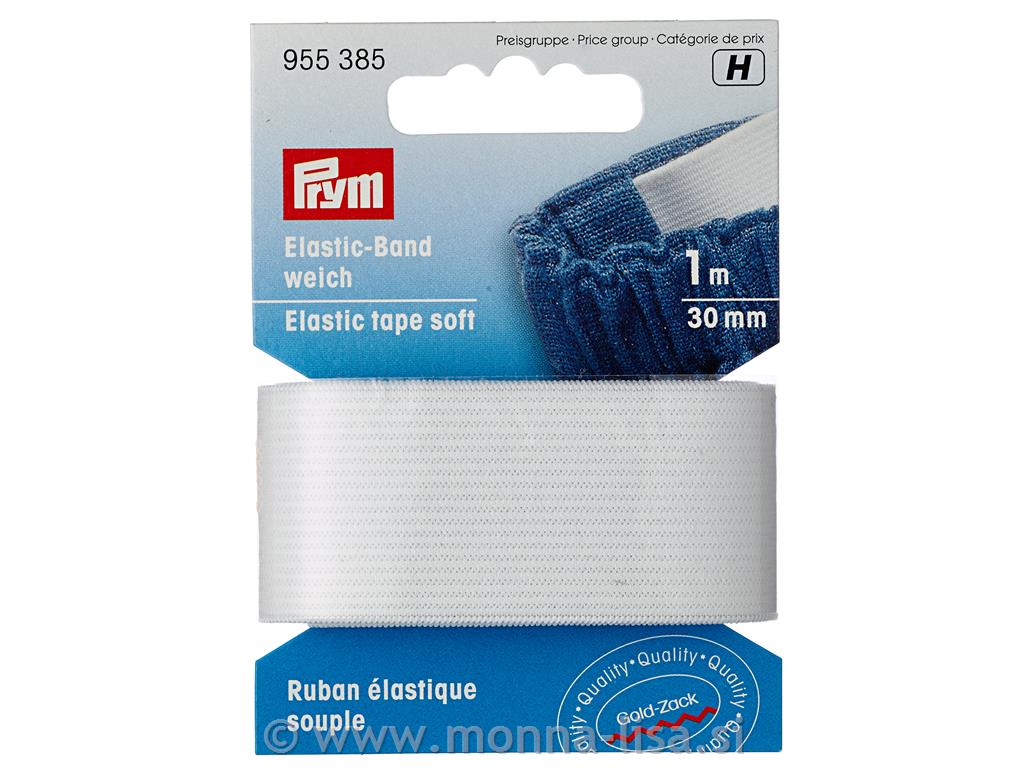 Elastični trak 30mm/1m mehkejši - bel