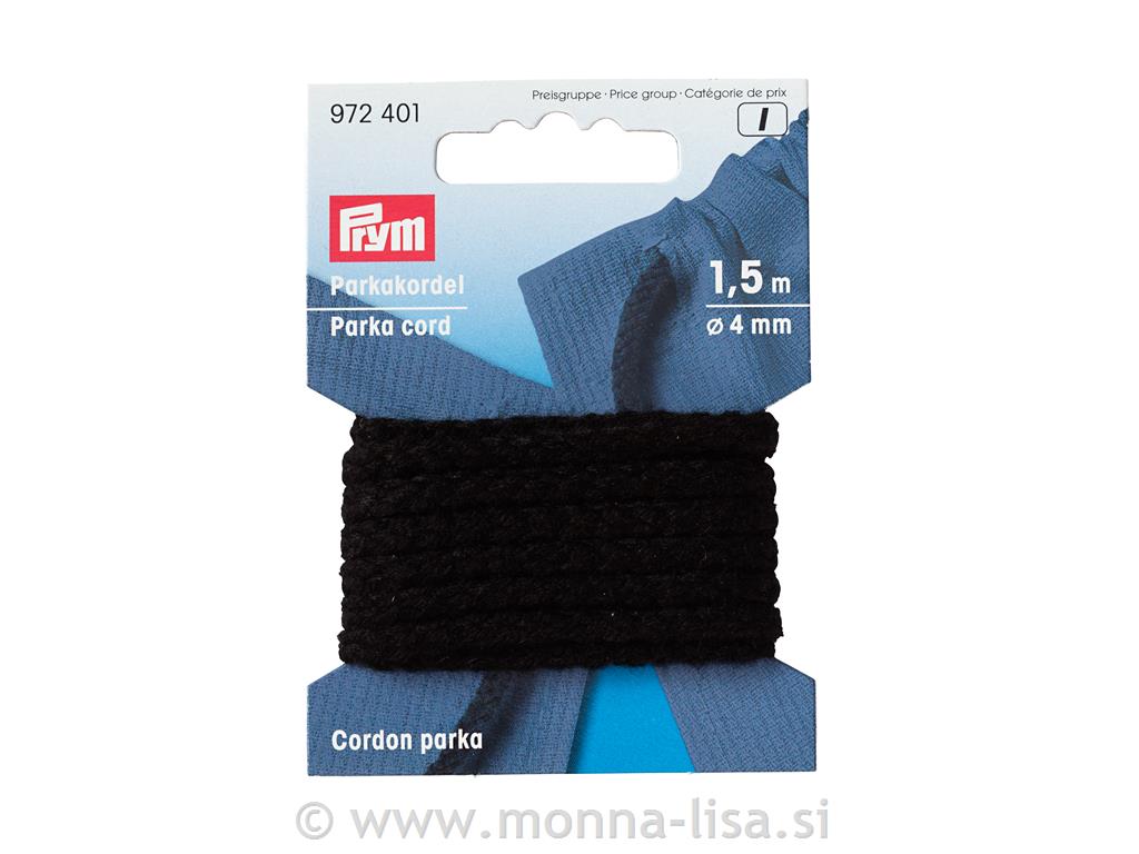 Vrvica 4mm črna/1,5m