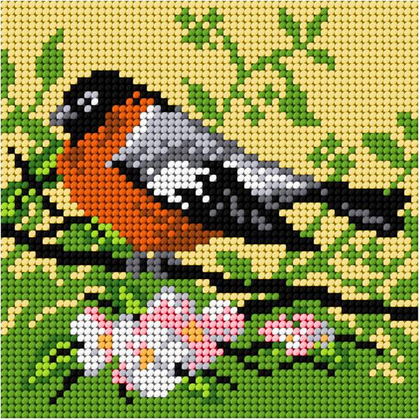 Gobelin s prejicami 13,5x13,5cm