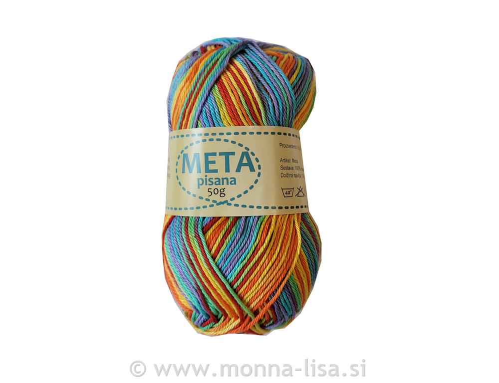 Meta pisana bombažna preja 50g