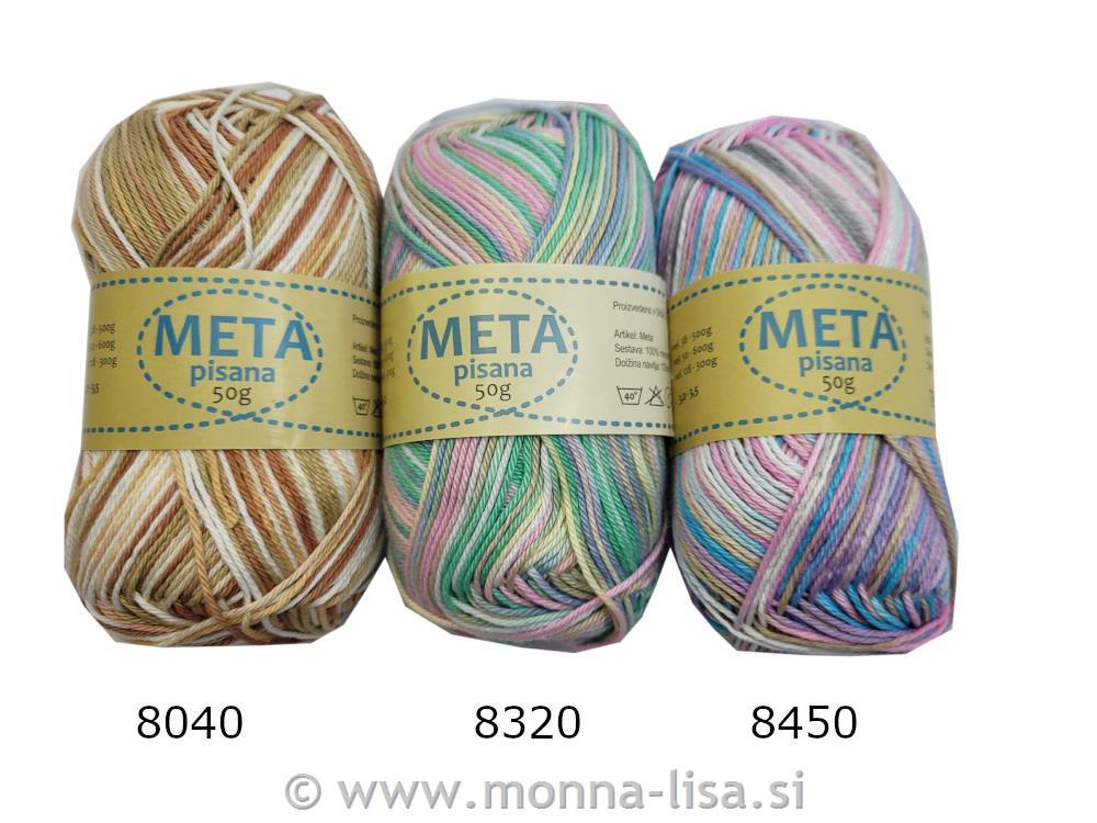 Meta pisana bombažna preja 50g