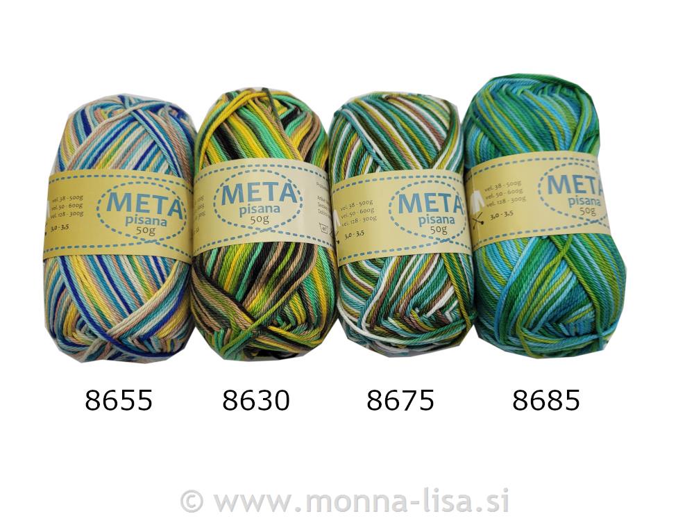 Meta pisana bombažna preja 50g