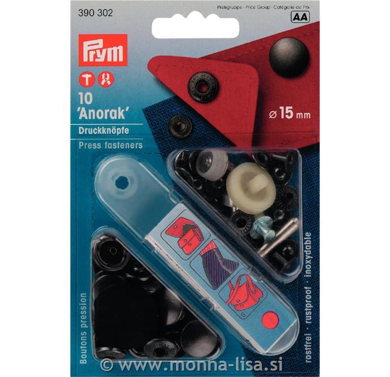 Pritiskači ANORAK 15mm - različne barve