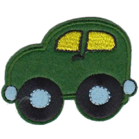 Našitek - zelen avtomobilček