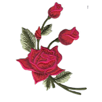 Našitek - rdeča vrtnica