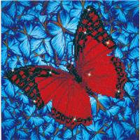 Diamond dotz - metulj rdeč 30,5x30,5cm
